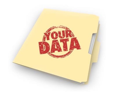 file folder with your data